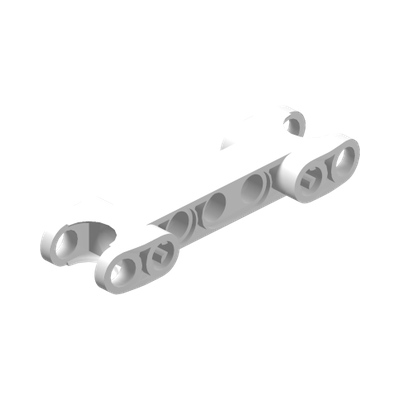 Technic, Axle and Pin Connector 2 x 7 with 2 Ball Joint Sockets, Rounded Ends · LEGO 4252613 (réf. BrickLink 50898) · Couleur BrickLink : White