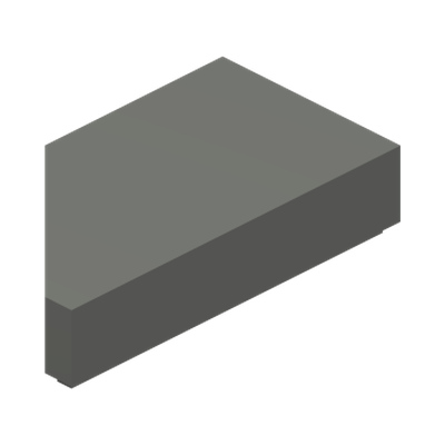 TILE 1X2, DEG. 45, CUT, RIGHT · Dark Stone Grey (réf. BrickLink Dark Bluish Gray)