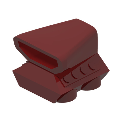 Vehicle, Air Scoop Engine Top 2 x 2 · LEGO 6035897 (réf. BrickLink 50943) · Couleur BrickLink : Dark Red