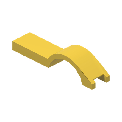 Vehicle, Mudguard 1 x 4 1/2 · LEGO 4548455 (réf. BrickLink 50947) · Couleur BrickLink : Yellow
