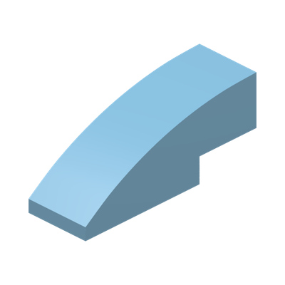 BRICK W/BOW 1/3 · Light Royal Blue (réf. BrickLink Bright Light Blue)