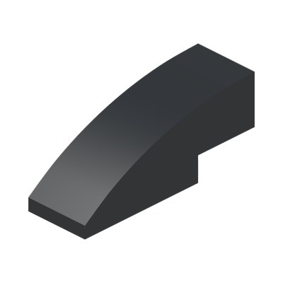 BRICK W/BOW 1/3 · Black (réf. BrickLink Black)