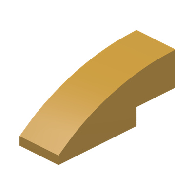 BRICK W/BOW 1/3 · Warm Gold (réf. BrickLink Pearl Gold)