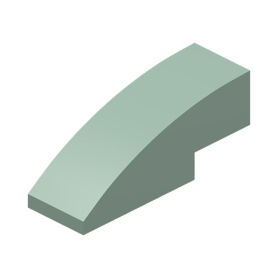 BRICK W/BOW 1/3 · Sand Green (réf. BrickLink Sand Green)