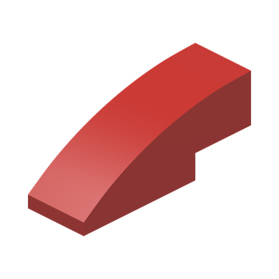BRICK W/BOW 1/3 · Bright Red (réf. BrickLink Red)