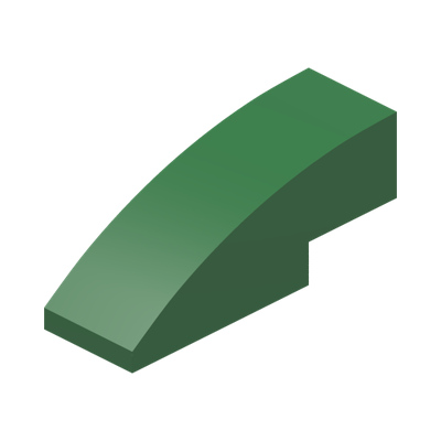 BRICK W/BOW 1/3 · Dark Green (réf. BrickLink Green)