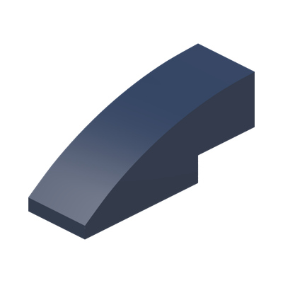 BRICK W/BOW 1/3 · Earth Blue (réf. BrickLink Dark Blue)