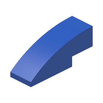BRICK W/BOW 1/3 · Bright Blue (réf. BrickLink Blue)