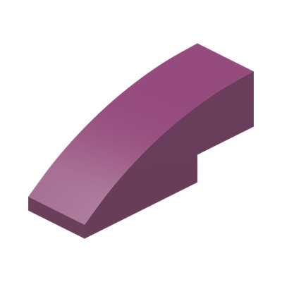 BRICK W/BOW 1/3 · Bright Reddish Violet (réf. BrickLink Magenta)