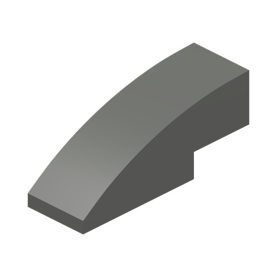 BRICK W/BOW 1/3 · Dark Stone Grey (réf. BrickLink Dark Bluish Gray)