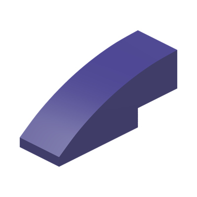 BRICK W/BOW 1/3 · Medium Lilac (réf. BrickLink Dark Purple)