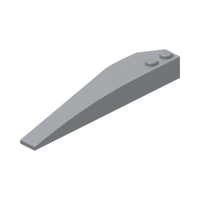 RIGHT SHELL 3x10 · Medium Stone Grey (réf. BrickLink Light Bluish Gray)