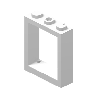 Window 1 x 3 x 3 Flat Front · Réf. BrickLink 51239 · Couleur BrickLink : White