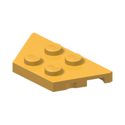 Wedge, Plate 2 x 4 · Couleur BrickLink : Bright Light Orange