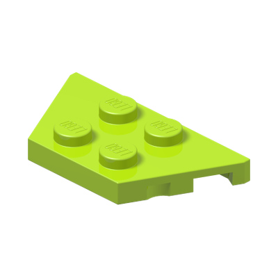 PLATE 2X4X18° · Bright Yellowish Green (réf. BrickLink Lime)