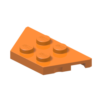 PLATE 2X4X18° · Bright Orange (réf. BrickLink Orange)