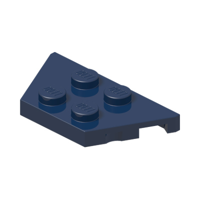 PLATE 2X4X18° · Earth Blue (réf. BrickLink Dark Blue)