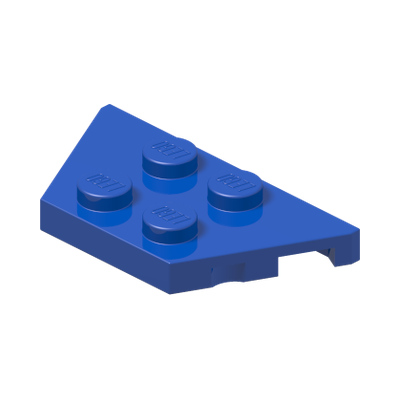 PLATE 2X4X18° · Bright Blue (réf. BrickLink Blue)