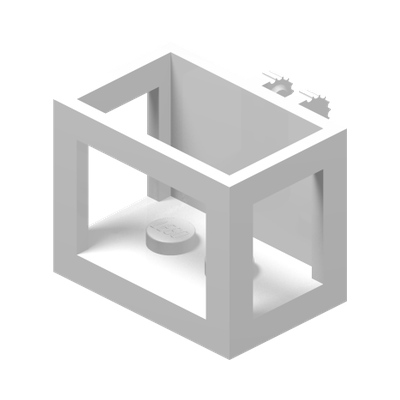 Crane Bucket Lift Basket 2 x 3 x 2 with Locking Hinge Fingers · LEGO 4261359 (réf. BrickLink 51858) · Couleur BrickLink : White
