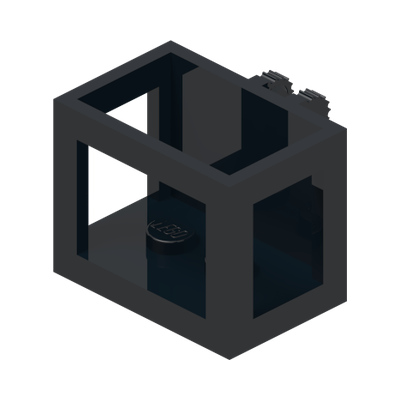 BASKET 2X3X2 WITH FORK · Black (réf. BrickLink Black)