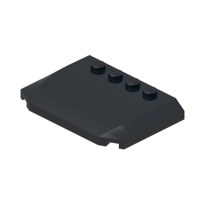 PLATE 4X6X2/3 · Black (réf. BrickLink Black)