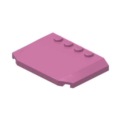 Wedge 4 x 6 x 2/3 Triple Curved · Bright Purple (réf. BrickLink Dark Pink)