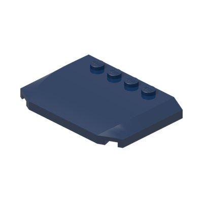 PLATE 4X6X2/3 · Earth Blue (réf. BrickLink Dark Blue)