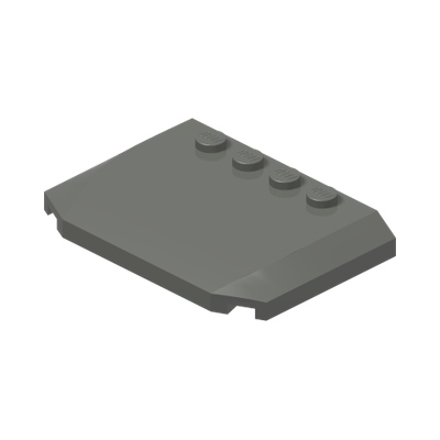 Wedge 4 x 6 x 2/3 Triple Curved · Couleur BrickLink : Dark Bluish Gray