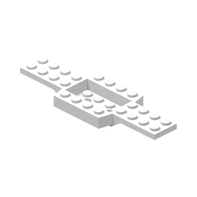 Vehicle, Base 4 x 12 x 3/4 with 2 x 4 Recessed Center with Smooth Underside · LEGO 4287280 (réf. BrickLink 52036) · Couleur BrickLink : White