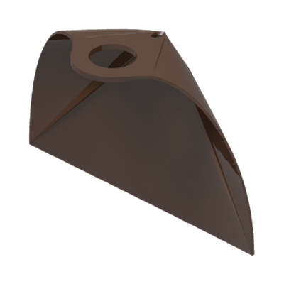 Minifigure Cape Cloth, Standard - Traditional Starched Fabric - 4.0cm Height · LEGO 4124423 (réf. BrickLink 522) · Couleur BrickLink : Brown