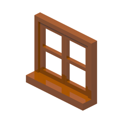 WINDOW 4X3, NO. 1 · LEGO 6468832 (réf. BrickLink 5259) · Dark Orange (réf. BrickLink Dark Orange)