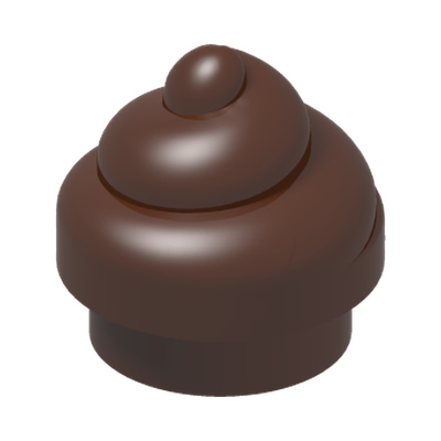 1X1 DECORATION TOP, NO. 2 · Reddish Brown (réf. BrickLink Reddish Brown)