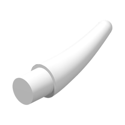 HORN W. SHAFT Ø 3.2 · LEGO 6270106 (réf. BrickLink 53451) · White (réf. BrickLink White)