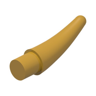 HORN W. SHAFT Ø 3.2 · Warm Gold (réf. BrickLink Pearl Gold)