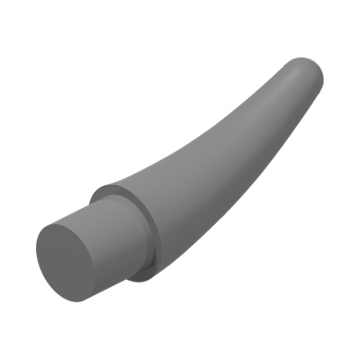 HORN W. SHAFT Ø 3.2 · Silver Metallic (réf. BrickLink Flat Silver)