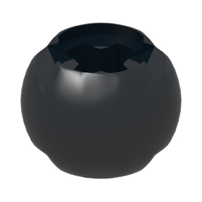 Fric. element, ball Ø 10.2 · Black (réf. BrickLink Black)
