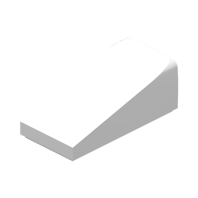 ROOF TILE 1X2X2/3 · LEGO 6513919 (réf. BrickLink 5404) · White (réf. BrickLink White)