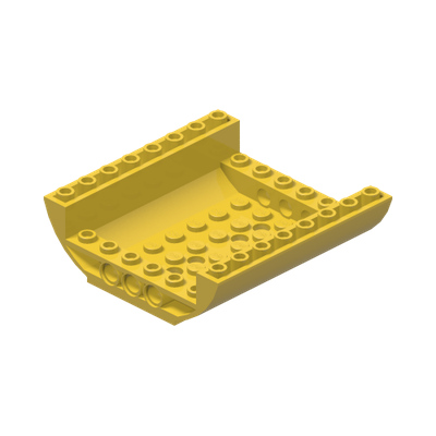 Slope, Curved, Inverted 8 x 8 x 2 Double · LEGO 6308418 (réf. BrickLink 54091) · Couleur BrickLink : Yellow