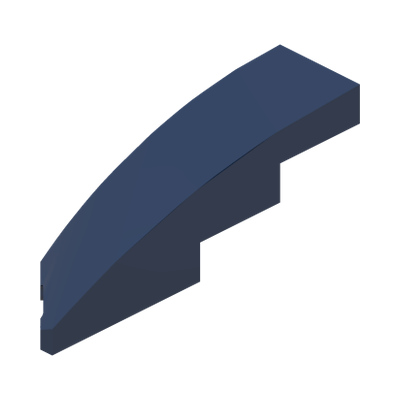 Wedge 4 x 1 Right · Couleur BrickLink : Dark Blue