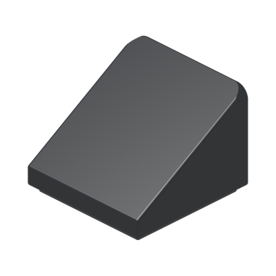 ROOF TILE 1X1X2/3, ABS · Black (réf. BrickLink Black)
