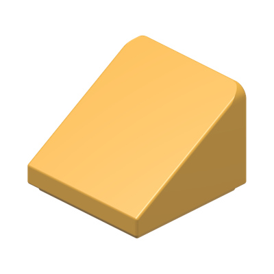 ROOF TILE 1X1X2/3, ABS · Flame Yellowish Orange (réf. BrickLink Bright Light Orange)