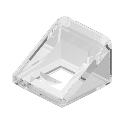 ROOF TILE 1X1X2/3 · Transparent (réf. BrickLink Trans-Clear)