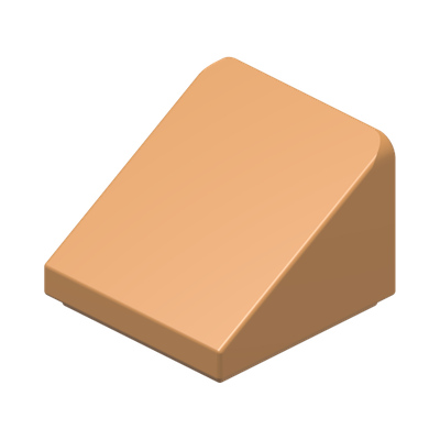 ROOF TILE 1X1X2/3, ABS · Medium Nougat (réf. BrickLink Medium Nougat)