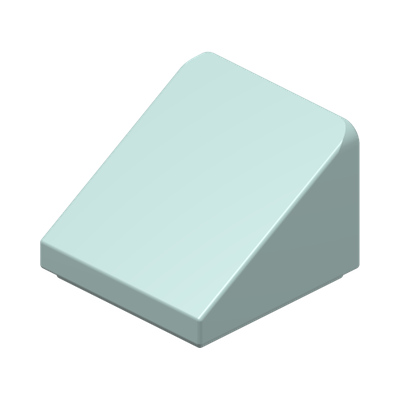 ROOF TILE 1X1X2/3, ABS · Aqua (réf. BrickLink Light Aqua)