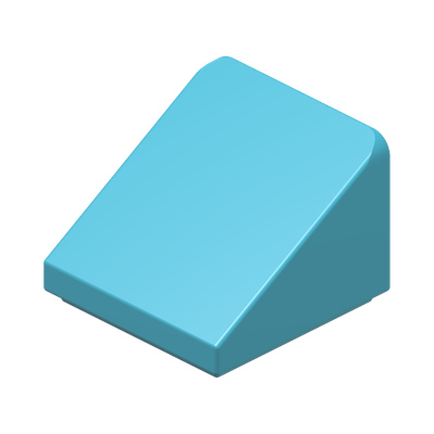 ROOF TILE 1X1X2/3, ABS · Medium Azur (réf. BrickLink Medium Azure)
