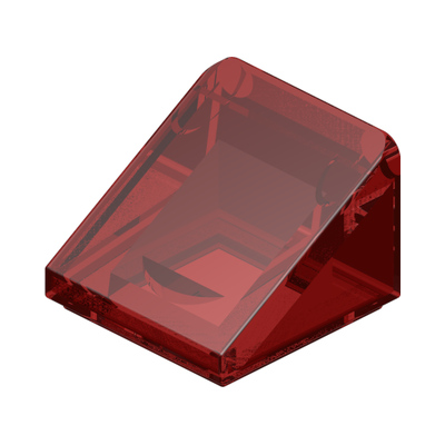 ROOF TILE 1X1X2/3 · Tr. Red (réf. BrickLink Trans-Red)