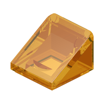 ROOF TILE 1X1X2/3 · Tr. Yellow (réf. BrickLink Trans-Yellow)