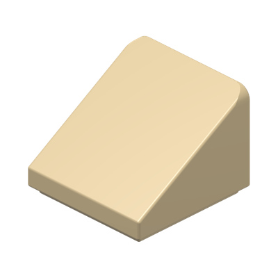 ROOF TILE 1X1X2/3, ABS · Brick Yellow (réf. BrickLink Tan)