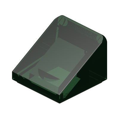 ROOF TILE 1X1X2/3 · Tr. Green (réf. BrickLink Trans-Green)