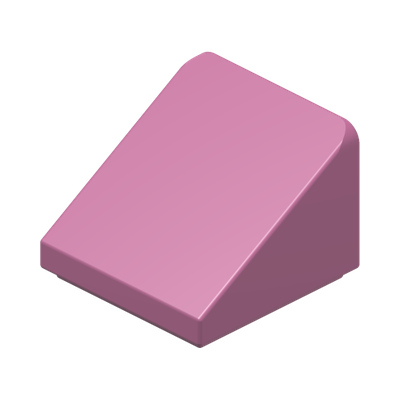 ROOF TILE 1X1X2/3, ABS · Bright Purple (réf. BrickLink Dark Pink)